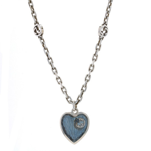 Gucci Trademark Heart Necklace - Silver | Catch.com.au