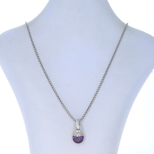 Sterling Silver, Gold, and Amethyst Necklace, David Yurman (Lot 1241 -  Holiday Boutique: Luxury Accessories, Jewelry, & SilverDec 8, 2022, 10:00am)