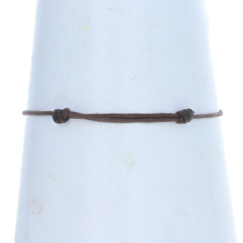 Men's Black String Bracelet with Adjustable Silver Lock