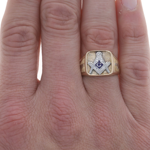 Vintage Man's Shriner Diamond Ring, Gold Diamond Man's Masonic Ring,  Shriners 32 Degree Gold and Diamond Ring - Etsy