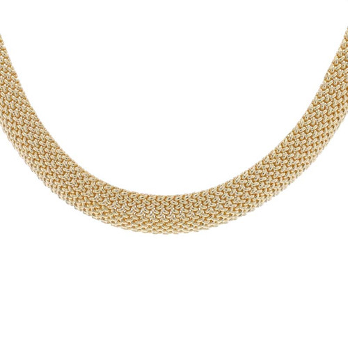 Solid Gold Mesh Chain Necklace | Maya Magal London