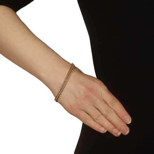 Tiffany & Co. Vintage Fancy Curb Chain Bracelet 7 1/4