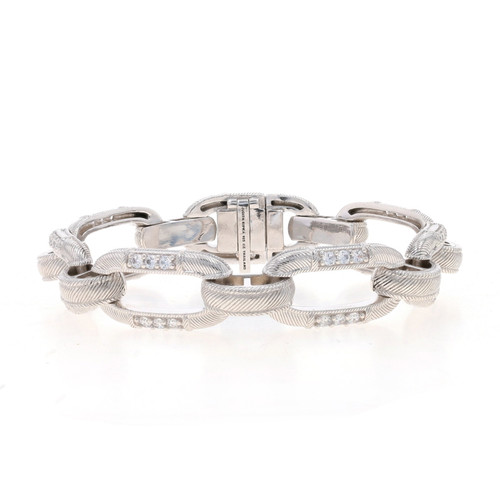 Judith Ripka Cubic Zirconia Chain Link Bracelet 7 1/4