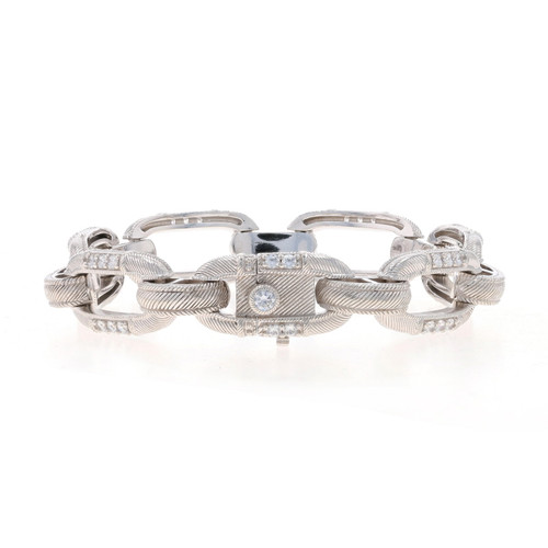 Judith Ripka Cubic Zirconia Chain Link Bracelet 7 1/4