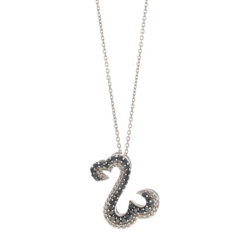 Jane Seymour Open Hearts Diamond Pendant Necklace White Gold 14k