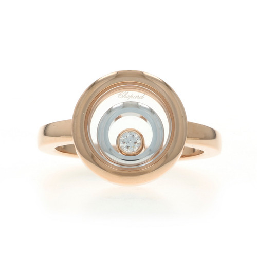 coppi☺︎　0922 Chopard Happy Spirit Diamond Ring - Yellow Gold 18k Round