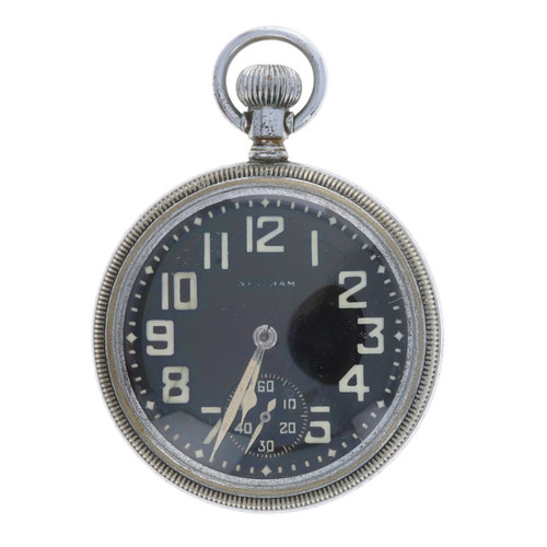 WALTHAM シルバー ヴィンテージ ウォッチ watch Waltham Premier Military Open Face Pocket Watch - Silver Toned