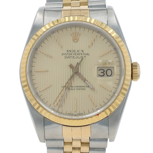 ROLEX K18 ステンレス コンビ 26mmx15mm ×3mm Rolex Datejust Men's Watch 16233 Stainless Steel Yellow Gold 18k
