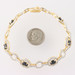 New Sapphire Tennis Bracelet Sterling Silver Diamond Accent Women's 7.25" Chain New Sapphire Tennis Bracelet Sterling Silver Diamond Accent Women's 7.25" Chain