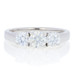 Three-Stone Diamond Engagement Ring - 14k White Gold Ideal 1.15ctw Three-Stone Diamond Engagement Ring - 14k White Gold Ideal 1.15ctw