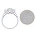 Three-Stone Diamond Engagement Ring - 14k White Gold Ideal 1.15ctw Three-Stone Diamond Engagement Ring - 14k White Gold Ideal 1.15ctw