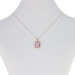 NEW 4.90ctw Amethyst & White Topaz Pendant Necklace 18" - 10k Rose Gold Halo NEW 4.90ctw Amethyst & White Topaz Pendant Necklace 18" - 10k Rose Gold Halo