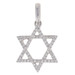 NEW .10ctw Round Brilliant Diamond Star of David Pendant - 14k White Gold Faith