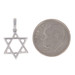 NEW .10ctw Round Brilliant Diamond Star of David Pendant - 14k White Gold Faith