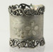 Monogrammed Floral Napkin Ring - Silver Toned Estate Fine Dining Accessory Monogrammed Floral Napkin Ring - Silver Toned Estate Fine Dining Accessory
