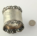 Monogrammed Floral Napkin Ring - Silver Toned Estate Fine Dining Accessory Monogrammed Floral Napkin Ring - Silver Toned Estate Fine Dining Accessory