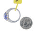 NEW Round Cut Tanzanite Ring - Sterling Silver Gold Plated Cluster Halo NEW Round Cut Tanzanite Ring - Sterling Silver Gold Plated Cluster Halo