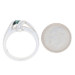 .46ctw Round Cut Sapphire & Diamond Ring - 14k White Gold Bypass .46ctw Round Cut Sapphire & Diamond Ring - 14k White Gold Bypass