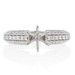 NEW Semi-Mount Engagement Ring - 14k Gold for 6.5mm Center Milgrain w/ Diamonds NEW Semi-Mount Engagement Ring - 14k Gold for 6.5mm Center Milgrain w/ Diamonds