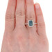 NEW 3/8ctw Round Brilliant Diamond Halo Ring Sterling Silver Fancy Blue Cluster NEW 3/8ctw Round Brilliant Diamond Halo Ring Sterling Silver Fancy Blue Cluster