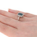 NEW 3/8ctw Round Brilliant Diamond Halo Ring Sterling Silver Fancy Blue Cluster NEW 3/8ctw Round Brilliant Diamond Halo Ring Sterling Silver Fancy Blue Cluster