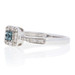 NEW .25ctw Round Brilliant Diamond Ring - Sterling Silver Fancy Blue Curved Halo NEW .25ctw Round Brilliant Diamond Ring - Sterling Silver Fancy Blue Curved Halo