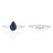 1.87ctw Pear Cut Sapphire & Diamond Engagement Ring & Wedding Band 14k Gold Set 1.87ctw Pear Cut Sapphire & Diamond Engagement Ring & Wedding Band 14k Gold Set
