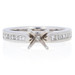 NEW Semi-Mount Engagement Ring 14k White Gold for 6-6.5mm Center Diamonds .38ctw NEW Semi-Mount Engagement Ring 14k White Gold for 6-6.5mm Center Diamonds .38ctw