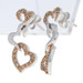 NEW .33ctw Round Brilliant Diamond Heart Earrings -Sterling Gold Plated Pierced NEW .33ctw Round Brilliant Diamond Heart Earrings -Sterling Gold Plated Pierced