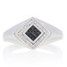NEW .33ctw Princess Cut Black Diamond Ring - Sterling Silver Men's Cluster Halo NEW .33ctw Princess Cut Black Diamond Ring - Sterling Silver Men's Cluster Halo
