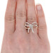 NEW .20ctw Diamond Bow Ring - Sterling Silver & 14k Rose Gold Women's NEW .20ctw Diamond Bow Ring - Sterling Silver & 14k Rose Gold Women's