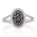 NEW .50ctw Single Cut Black Diamond Ring - Sterling Silver Cluster Halo NEW .50ctw Single Cut Black Diamond Ring - Sterling Silver Cluster Halo