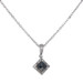 NEW .50ctw Rose & Single Cut Diamond Pendant Necklace - Sterling Halo Adjustable NEW .50ctw Rose & Single Cut Diamond Pendant Necklace - Sterling Halo Adjustable