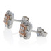NEW .33ctw Round Cut Diamond Earrings Sterling & 14k Rose Gold Quatrefoil Studs NEW .33ctw Round Cut Diamond Earrings Sterling & 14k Rose Gold Quatrefoil Studs