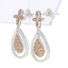 NEW .33ctw Round Brilliant Diamond Earrings Sterling Gold Plated Pierced Dangles NEW .33ctw Round Brilliant Diamond Earrings Sterling Gold Plated Pierced Dangles