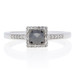 NEW .50ctw Rose Cut Black & White Diamond Ring - Sterling Silver Square Halo NEW .50ctw Rose Cut Black & White Diamond Ring - Sterling Silver Square Halo