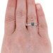 NEW .50ctw Rose Cut Black & White Diamond Ring - Sterling Silver Square Halo NEW .50ctw Rose Cut Black & White Diamond Ring - Sterling Silver Square Halo