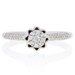 NEW .25ctw Round Brilliant & Single Cut Diamond Ring - Sterling Engagement Halo NEW .25ctw Round Brilliant & Single Cut Diamond Ring - Sterling Engagement Halo