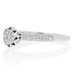 NEW .25ctw Round Brilliant & Single Cut Diamond Ring - Sterling Engagement Halo NEW .25ctw Round Brilliant & Single Cut Diamond Ring - Sterling Engagement Halo