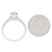 NEW .25ctw Round Brilliant & Single Cut Diamond Ring - Sterling Engagement Halo NEW .25ctw Round Brilliant & Single Cut Diamond Ring - Sterling Engagement Halo
