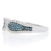 NEW .33ctw Single Cut Diamond Ring - Sterling Silver Blue & White Women's NEW .33ctw Single Cut Diamond Ring - Sterling Silver Blue & White Women's