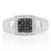 NEW .33ctw Single Cut Diamond Men's Ring - Sterling Silver Black & White Halo NEW .33ctw Single Cut Diamond Men's Ring - Sterling Silver Black & White Halo