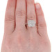 NEW .33ctw Single & Baguette Cut Diamond Ring - Sterling Cluster Double Halo NEW .33ctw Single & Baguette Cut Diamond Ring - Sterling Cluster Double Halo
