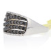 NEW 1.00ctw Round Brilliant & Single Cut Diamond Ring - Sterling Silver Wave NEW 1.00ctw Round Brilliant & Single Cut Diamond Ring - Sterling Silver Wave