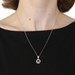 NEW .33ctw Round Cut Diamond Pendant Necklace - Sterling Silver Halo Adjustable NEW .33ctw Round Cut Diamond Pendant Necklace - Sterling Silver Halo Adjustable
