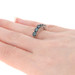 NEW 3/8ctw Round Brilliant Blue Diamond Ring - Sterling Floral Cluster Halos NEW 3/8ctw Round Brilliant Blue Diamond Ring - Sterling Floral Cluster Halos