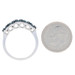 NEW 3/8ctw Round Brilliant Blue Diamond Ring - Sterling Floral Cluster Halos NEW 3/8ctw Round Brilliant Blue Diamond Ring - Sterling Floral Cluster Halos