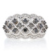 NEW .75ctw Round Brilliant Diamond Ring - Sterling Latticework Black & White