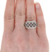 NEW .75ctw Round Brilliant Diamond Ring - Sterling Latticework Black & White
