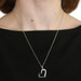 NEW .33ctw Single Ct Blue & White Diamond Heart Pendant Necklace Sterling Adjust NEW .33ctw Single Ct Blue & White Diamond Heart Pendant Necklace Sterling Adjust